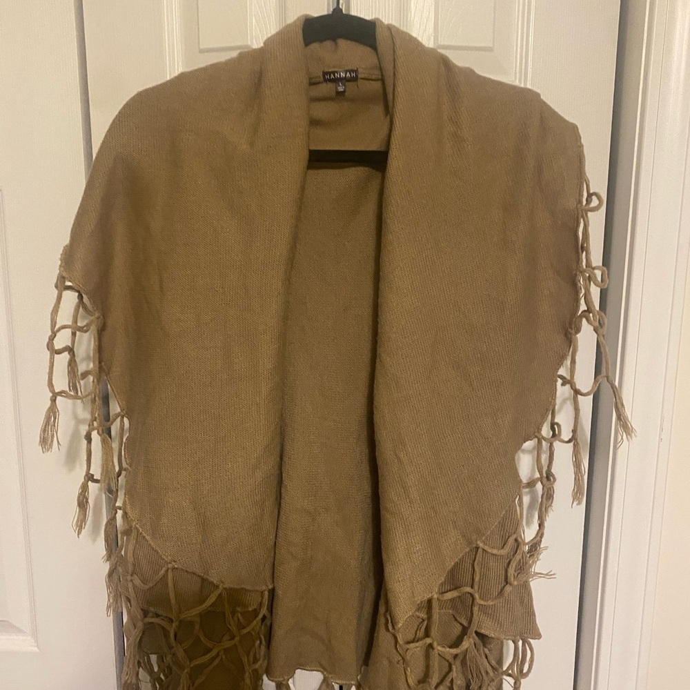 Hannah Camel Knit Wrap